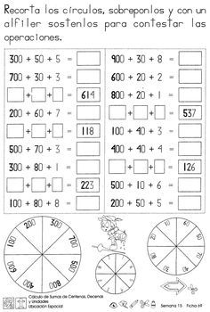 Ficha imprimible de matemáticas para apoyo y repaso sobre centenas ... Ficha imprimible de matemáticas para apoyo y repaso sobre centenas ...