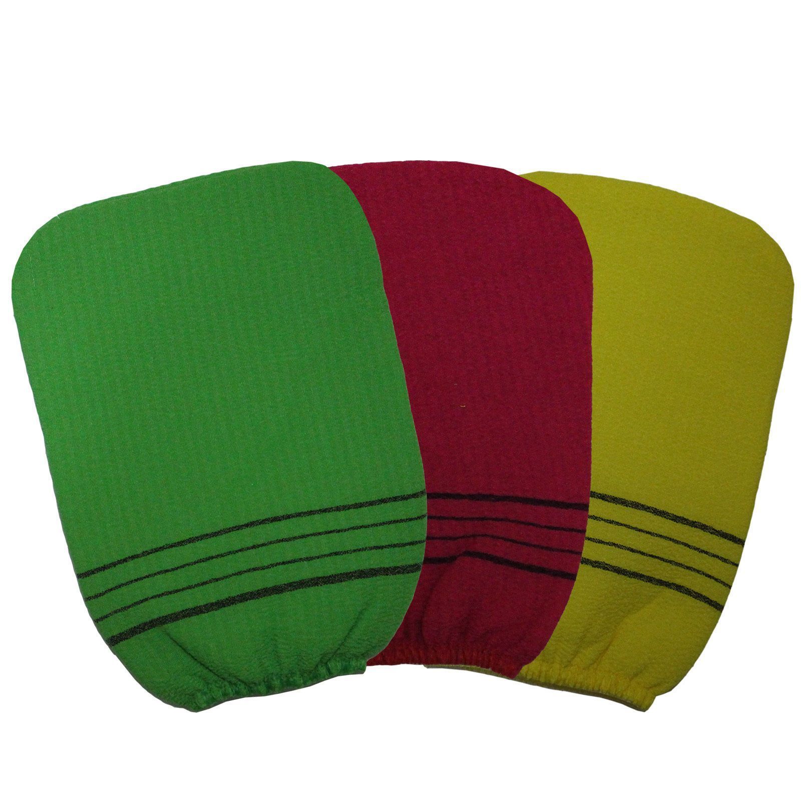 Korean Italy Exfoliating Body-Scrub Glove Towel Green Red Shower Scrubber