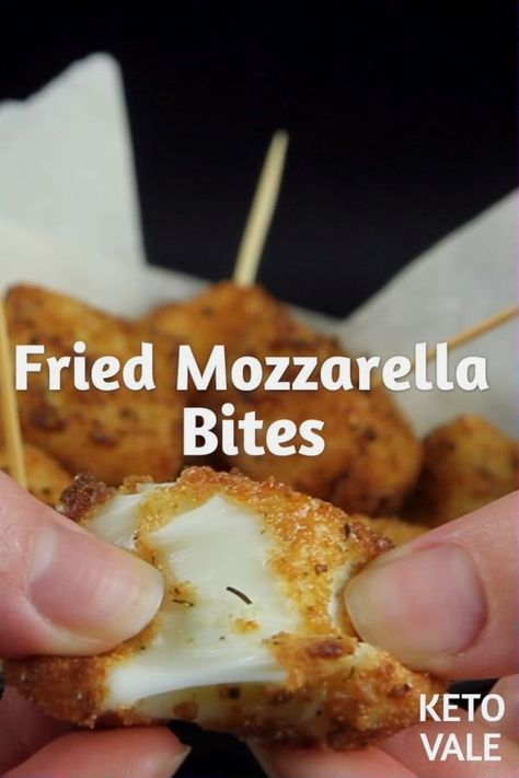 Keto Fried Mozzarella Bites Low Carb Appetizer Rec Keto Fried Mozzarella Bites Low Carb Appetizer Rec
