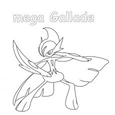 Mega Gallade | Pokemon coloring, Pokemon coloring pages, Coloring pages