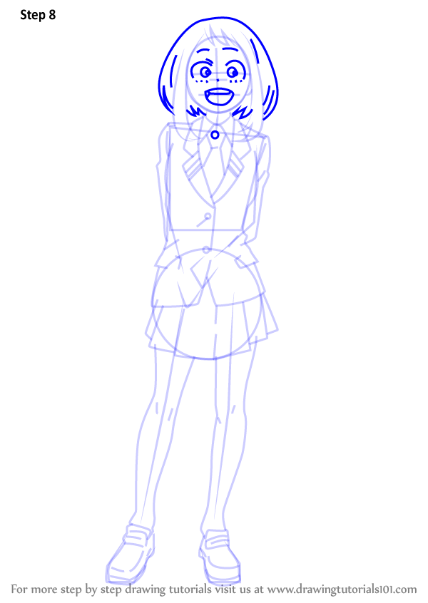 pic Uraraka Drawing Step By Step pinterest