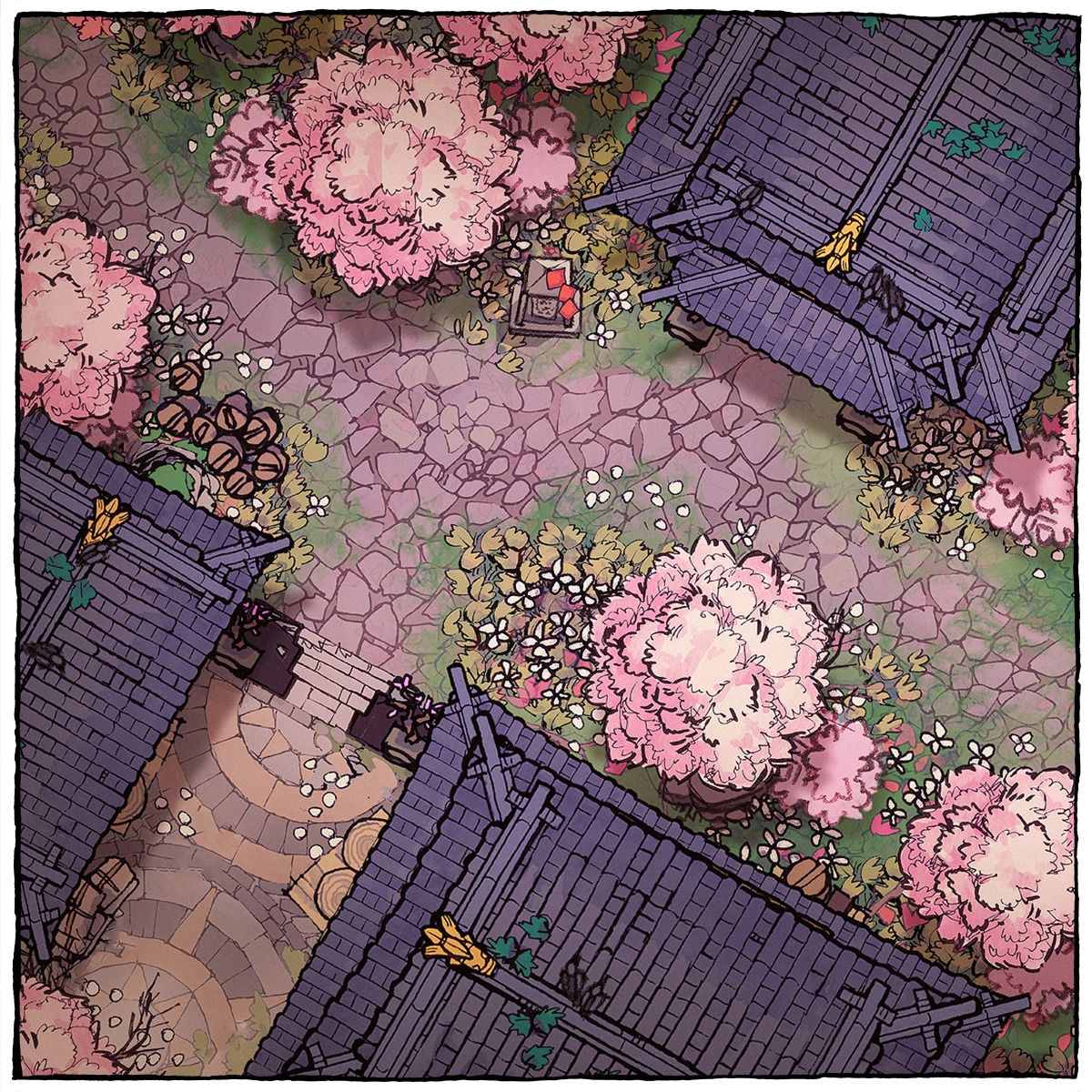 The Forest Treetop Map Assets Fantasy Map, Medieval Fantasy, Red Hair Anime Guy, Asian Maps, Hex Map, Dnd World Map, Forest Map, Dnd Dragons, Town Map