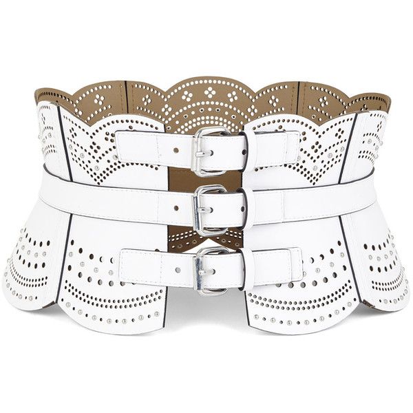 Women Fashion Faux Cuir Large ceinture creux Boucle ceinture