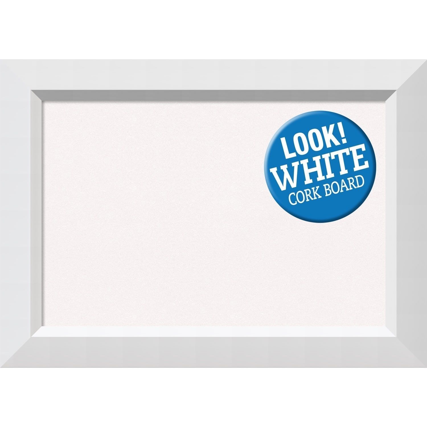 Amanti Art Framed White Cork Board, Blanco White (Small Amanti Art Framed White Cork Board, Blanco White (Small