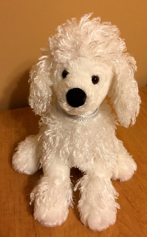 Gund French Poodle Puppy Dog White Plush Collectible Toy Tags