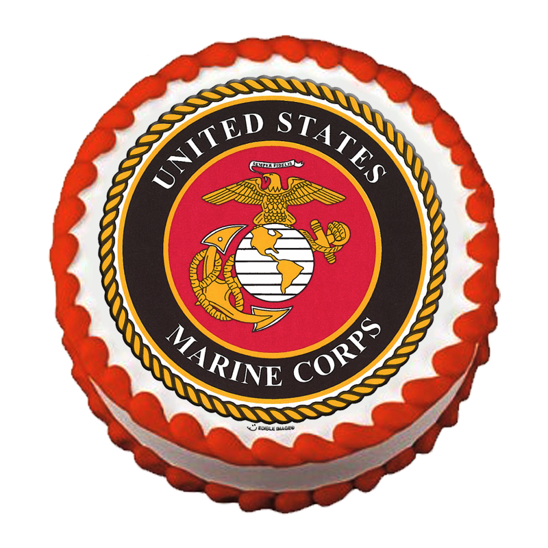 USMC Birthday Ball Cake Edible Image The Marine Shop Edible images