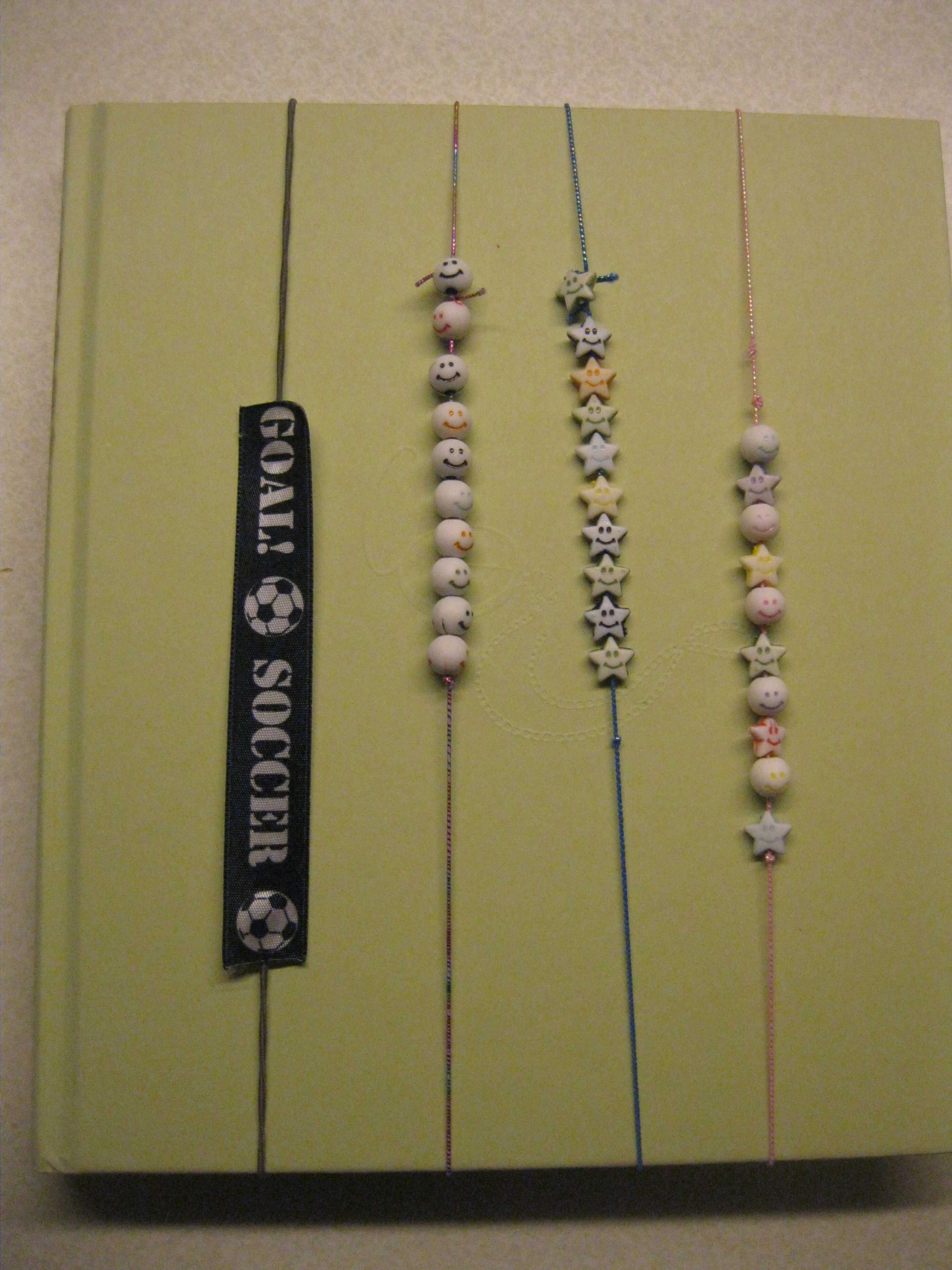 Kid friendly Elastic Bookmarks Bookmarks by Jen Beaded