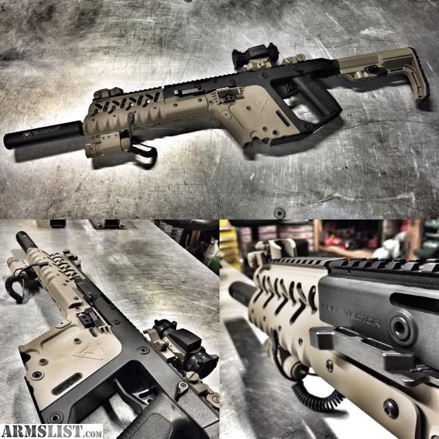 kriss vector 45 acp custom fde cerakote lots of extras need