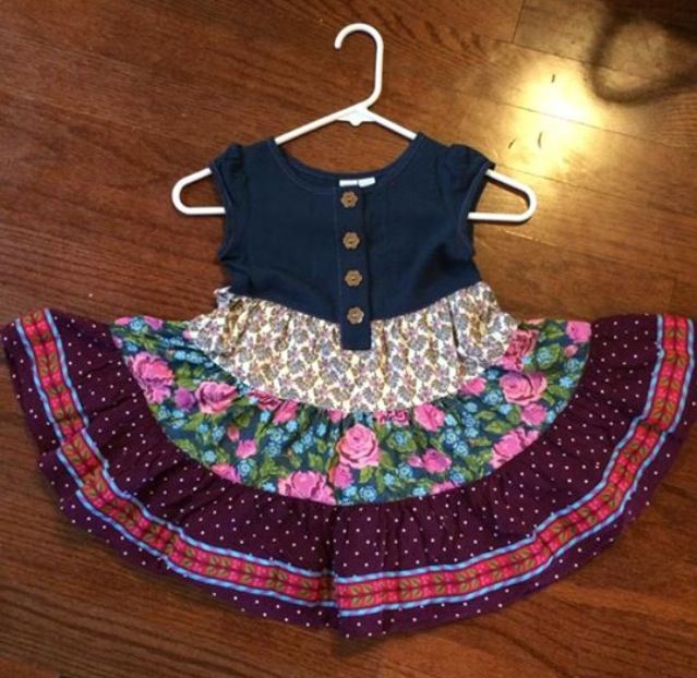Matilda Jane Peony Henley dress Sz 4 matildajane