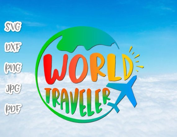 Word Tees, World Traveler, Heat Transfer Vinyl, Svg Files For Cricut, Digital Scrapbooking, Vinyl Decals, Globe, Commercial, Clip Art