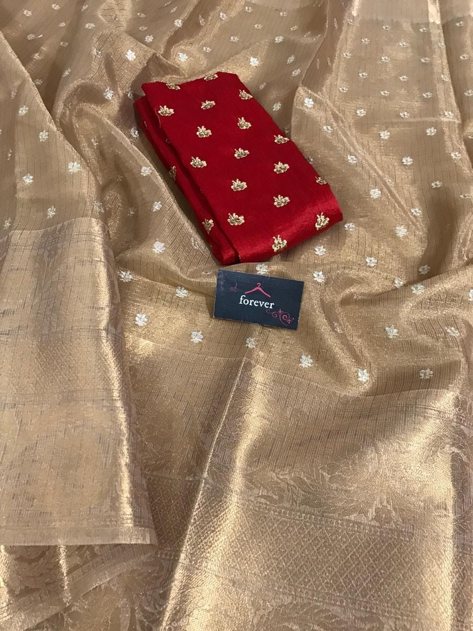 Pure handloom antique colour tissue & silver colour tissue silk sarees with all over self thread embroidery along with running blouse And also designer blouse Price:2999+shipping To Buy, click here or Whatsapp image to chat directly with us: Whatsapp on+ 91 9502316419 For daily updates on our latest collections, follow us on FB page https://www.facebook.com/elegantfashionwearindia/ Instagram: https://www.instagram.com/elegantfashionwear/ Pinterest: https://pin.it/5Fp6x0t Note : No return and Kerala Saree Blouse Designs, Wedding Saree Blouse Designs, Half Saree Designs, Blouse Designs Silk, Unique Blouse Designs, Designer Saree Blouse Patterns, Tissue Silk Saree Blouse Design, Tissue Saree, Silk Sarees With Price