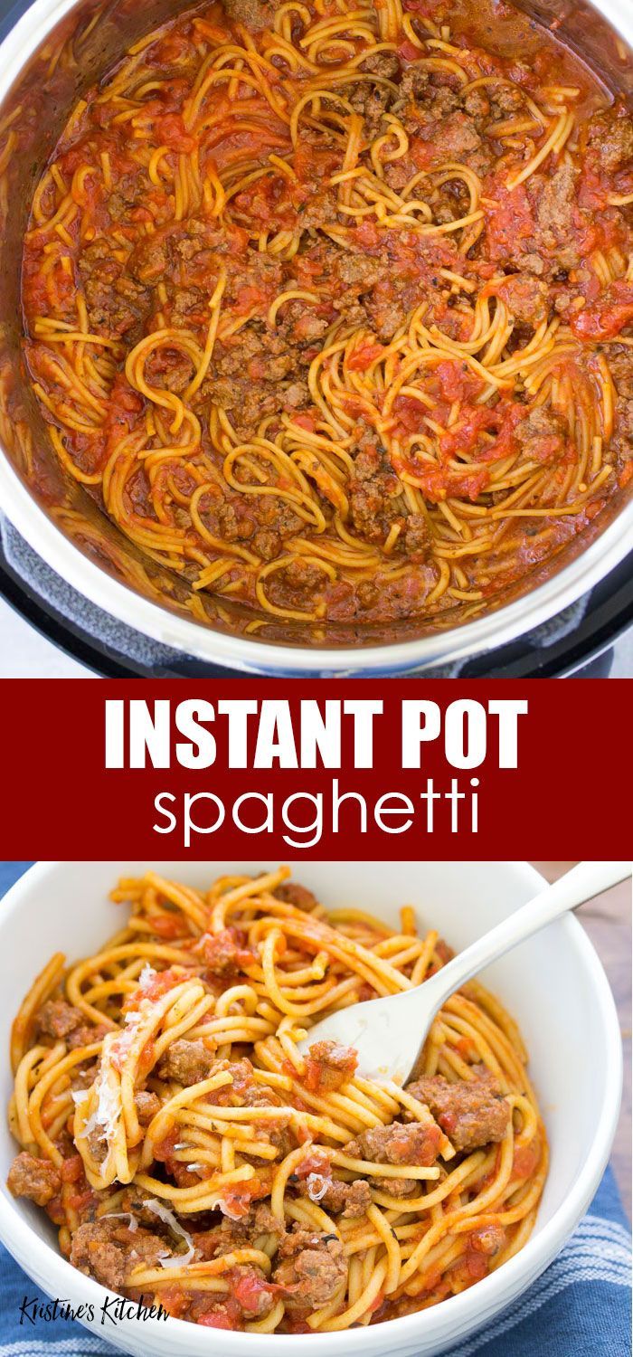 Instant Pot Spaghetti #groundbeefrecipes