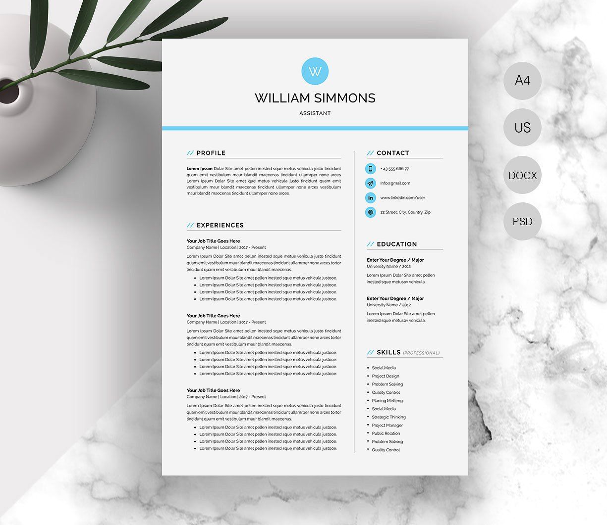 Word Resume Cv Resume Design Template Resume Cv Creative Resume Templates