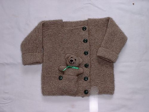 girls child puppy in my pocket cardigan jumper knitting pattern 99p