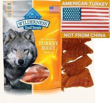 3 Bags Blue Buffalo Wilderness Turkey Grain Free Dog Jerky Treats