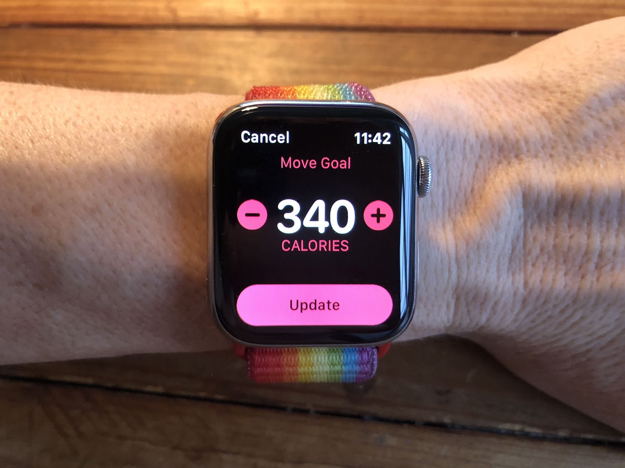 change exercise goal apple watch 3