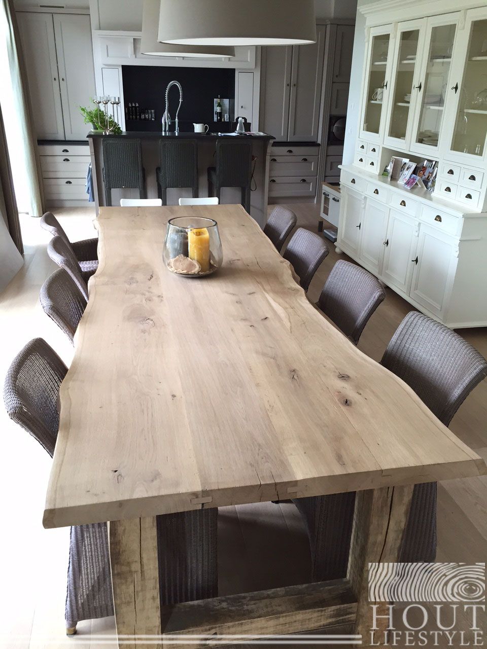 Op maat gemaakte landelijke eiken eettafel www ...