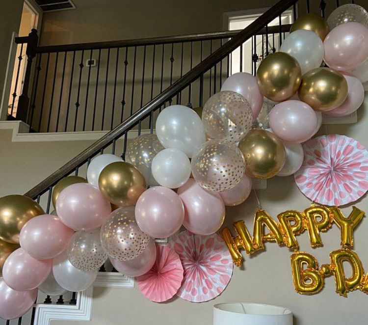Pink blush balloon garland diy kit pink blush bridal shower etsy.