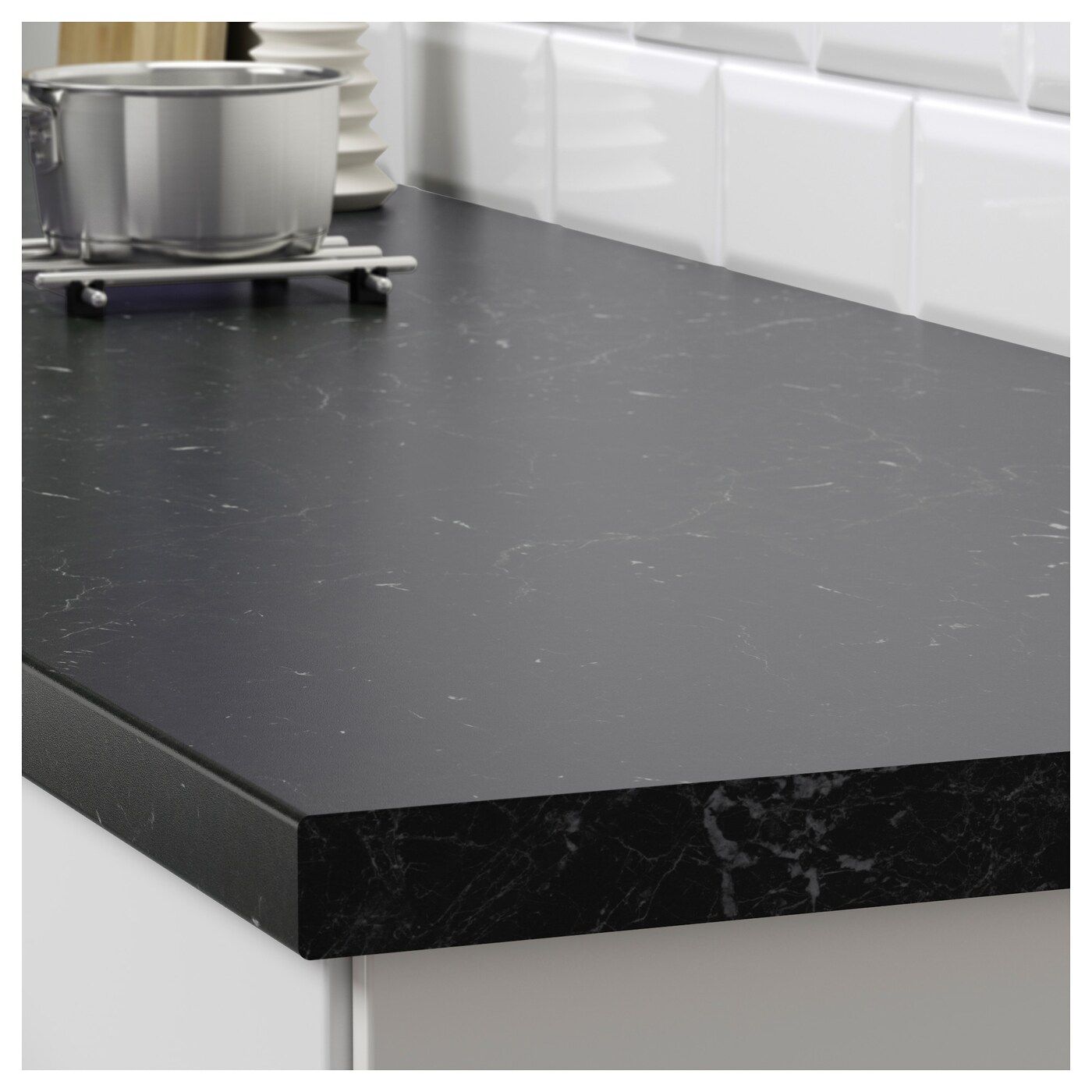 Saljan Arbeitsplatte Schwarz Marmoriert Laminat Ikea Osterreich In 2021 Black Ikea Kitchen Kitchen Cabinet Remodel Kitchen Design Trends