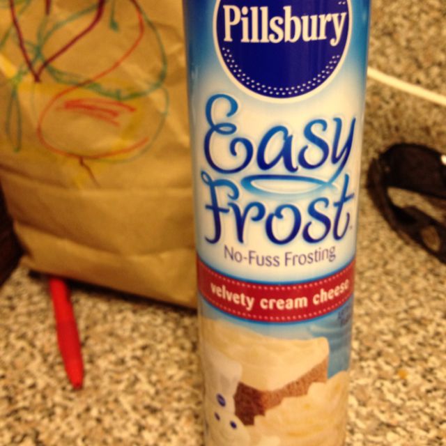 Cream cheese frosting in a can. This stuff is awesome