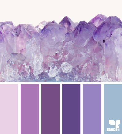 Amethyst Hues Design Seeds Amethysts Purple Wisteria And Neon The Color Of T On Dress That Lady Wears During Second Wedding Purple Palettespurple Paletteneon