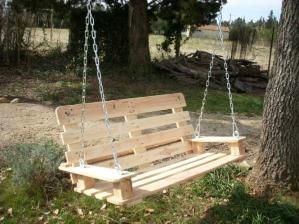 Outdoor Swing Made Out Of Pallets By Michele Dyi Wood Crates Outdoor Swing Made Out Of Pallets By Michele