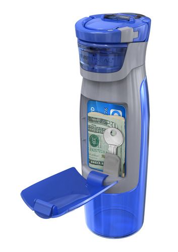 2-Pack Contigo AUTOSEAL Kangaroo Water Bottle 24oz Blue With ID Storage Slot