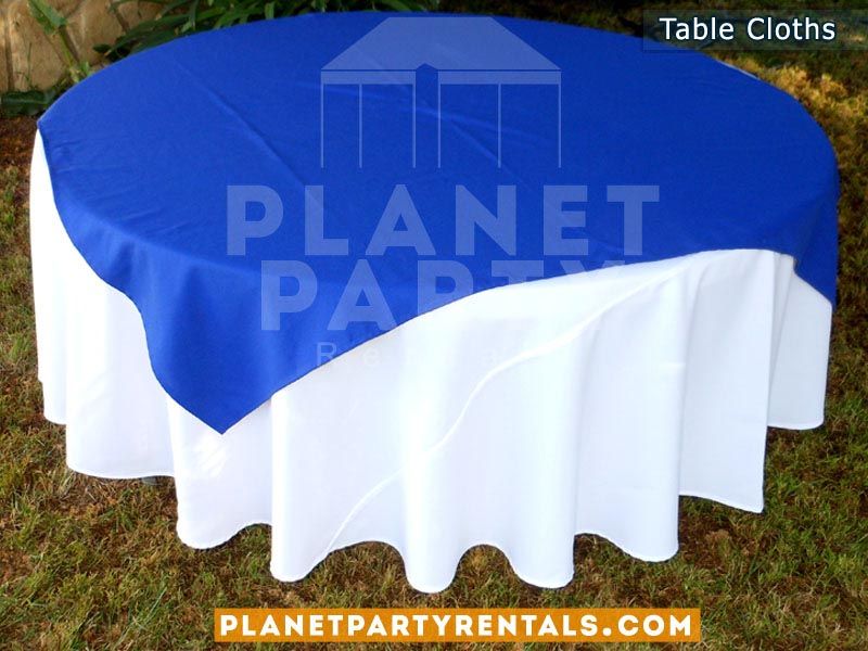 Linen White Tablecloth With Pms2935 Carefirst Blue Overlay All Linen White Tablecloth With Pms2935 Carefirst Blue Overlay All Solid No