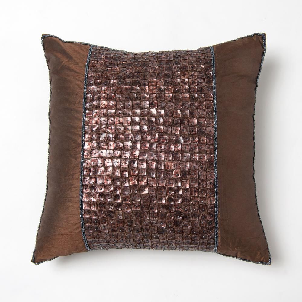 Pin on Products Designer Plum Pillows Cover, Gold Studs