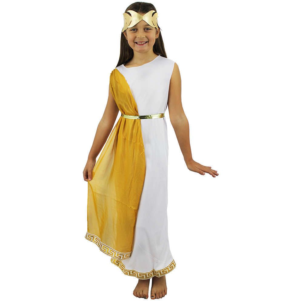 EraSpooky Women's Roman Lady Greek Goddess Costume (PlusSize) White