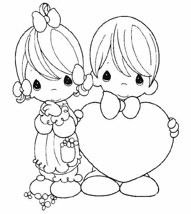 Dibujos de amor para colorear y pintar | Valentine coloring pages, Precious  moments coloring pages, Valentines day coloring page