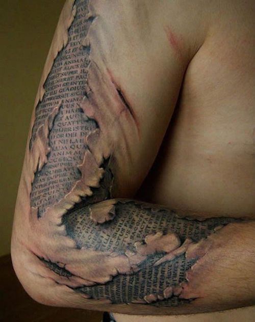 Ripped Skin Tattoo Words On The Skin Ripped Skin Tattoo
