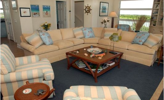 Beach Style Living Room | Beach style living room, Furniture, Coastal decor