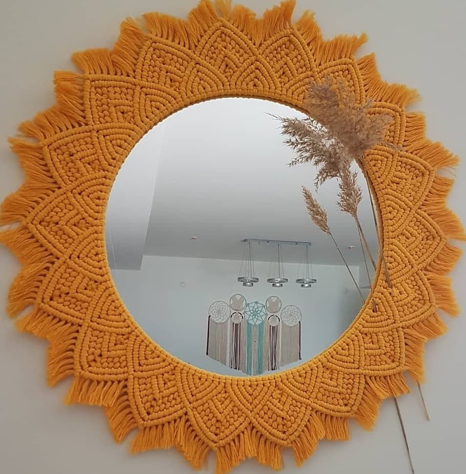 Large Bohemian Macrame Mirror, 2021
