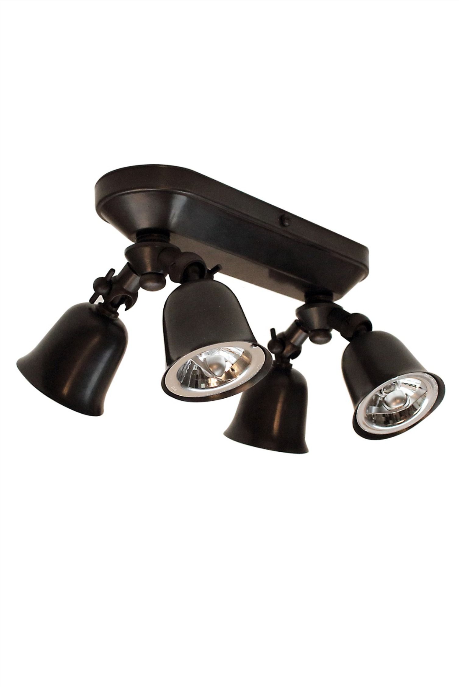 Plafonnier spots orientables rustique bronze, nickel, chrome