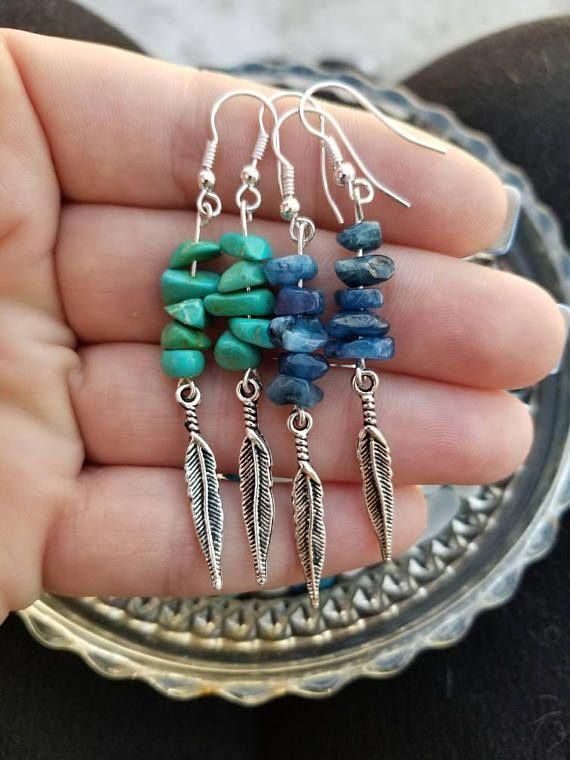 Boho Chic Nickel Free Earrings Handmade Aventurine Earrings Copper Brass Earrings