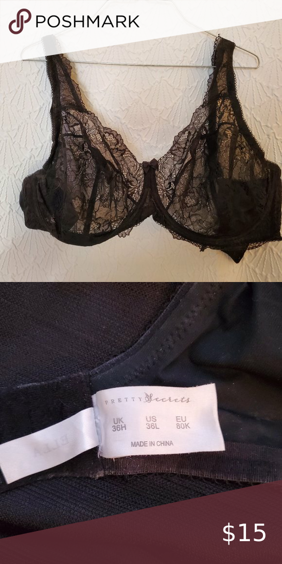 Pretty Secrets Ella Bra Size 36L Black Lace Pretty Secrets Black pretty-secrets-ella-bra-size-36l-black-lace-pretty-secrets-black