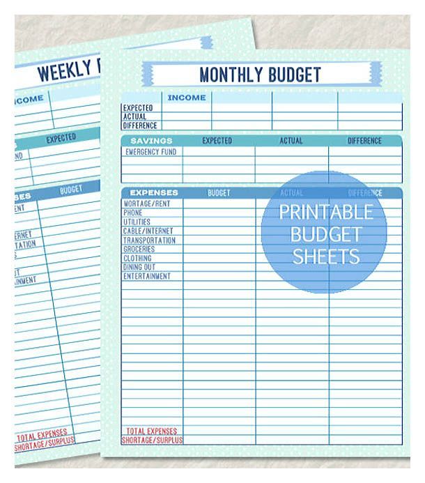 printable monthly and weekly budget sheet weekly budget template weekly and monthly budget
