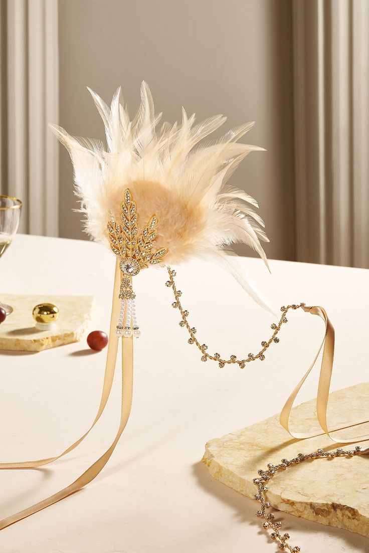 Retro Feather Gatsby Headband 1920s Flapper Headband, Gatsby Headpiece Flapper Costume Headpiece Flapper Headband for sale Black Feather Flapper Headpiece Flapper Headpiece, Vintage Headpiece, Flapper Headband, Flapper Costume, Pearl Headband, 1920s Hair Accessories, Head Chain, Art Deco 1920s, Gatsby Style