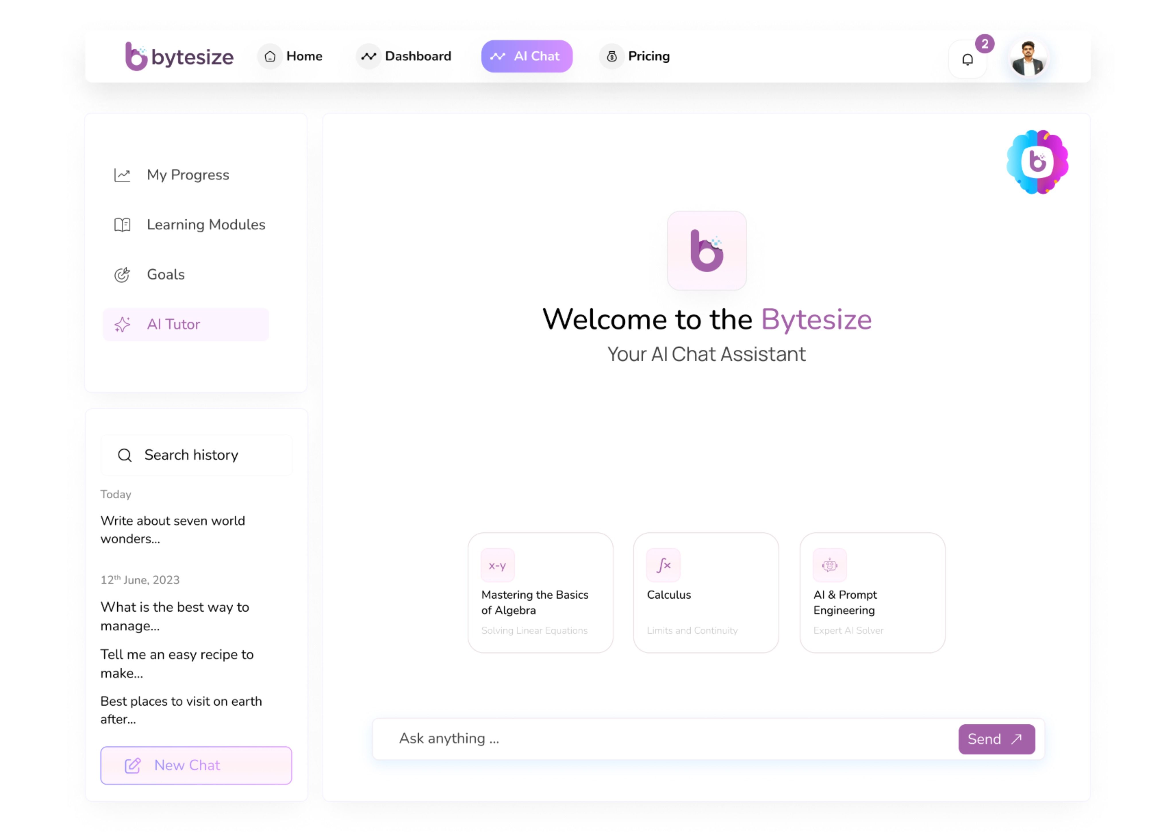 AI Chatbot - Learning Platform