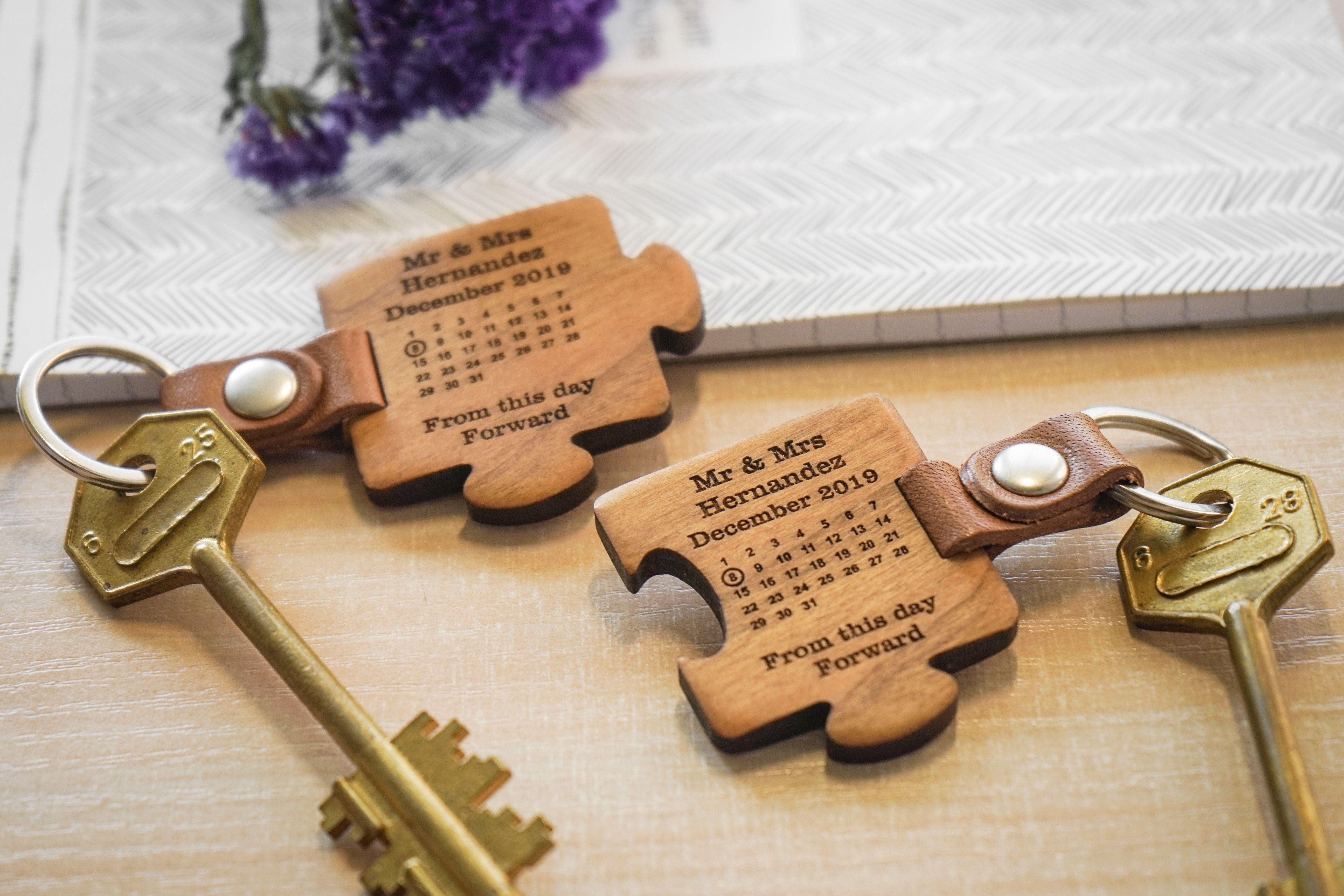 Groomsman Gifts Gift For Him or Her Wedding Gifts and Personalized Jester Hat Keychain Wood Keychain Custom Keychain