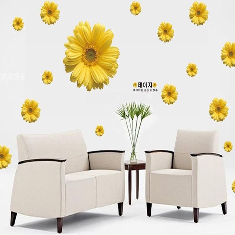 daisy wall art stickers