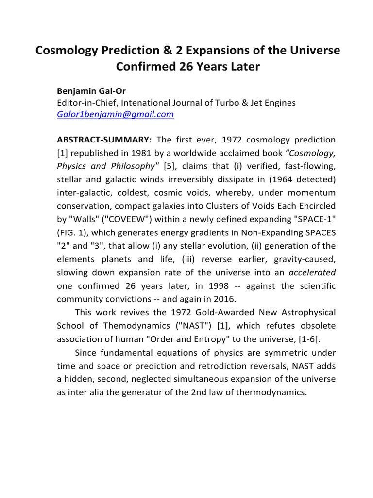 I M Reading 2 Expansions Of The Universe Verified 26 Years Later