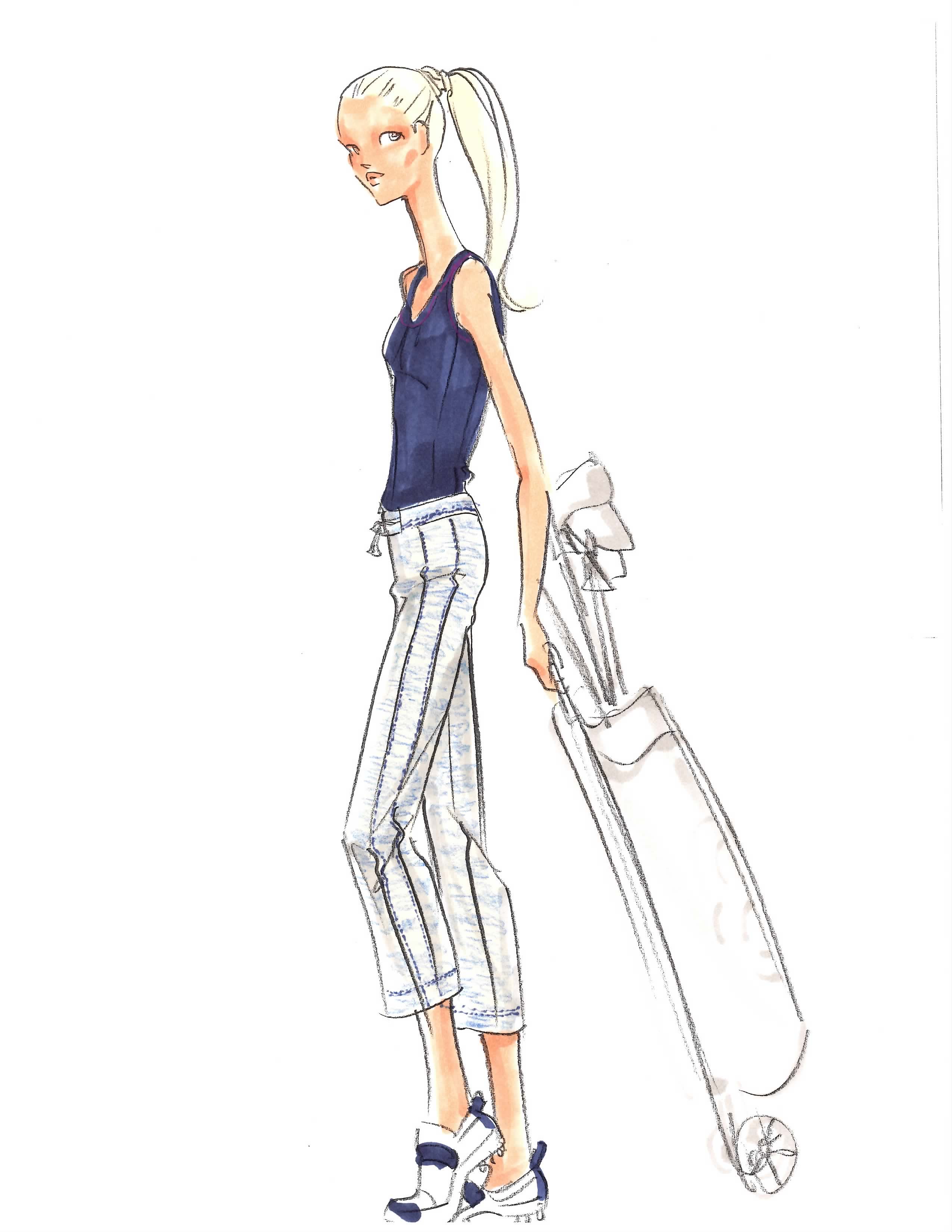 Kevan Hall Sport tank and crop pant, women's golf Womens golf wear Kevan Hall Sport tank and crop pant, women's golf Womens golf wear