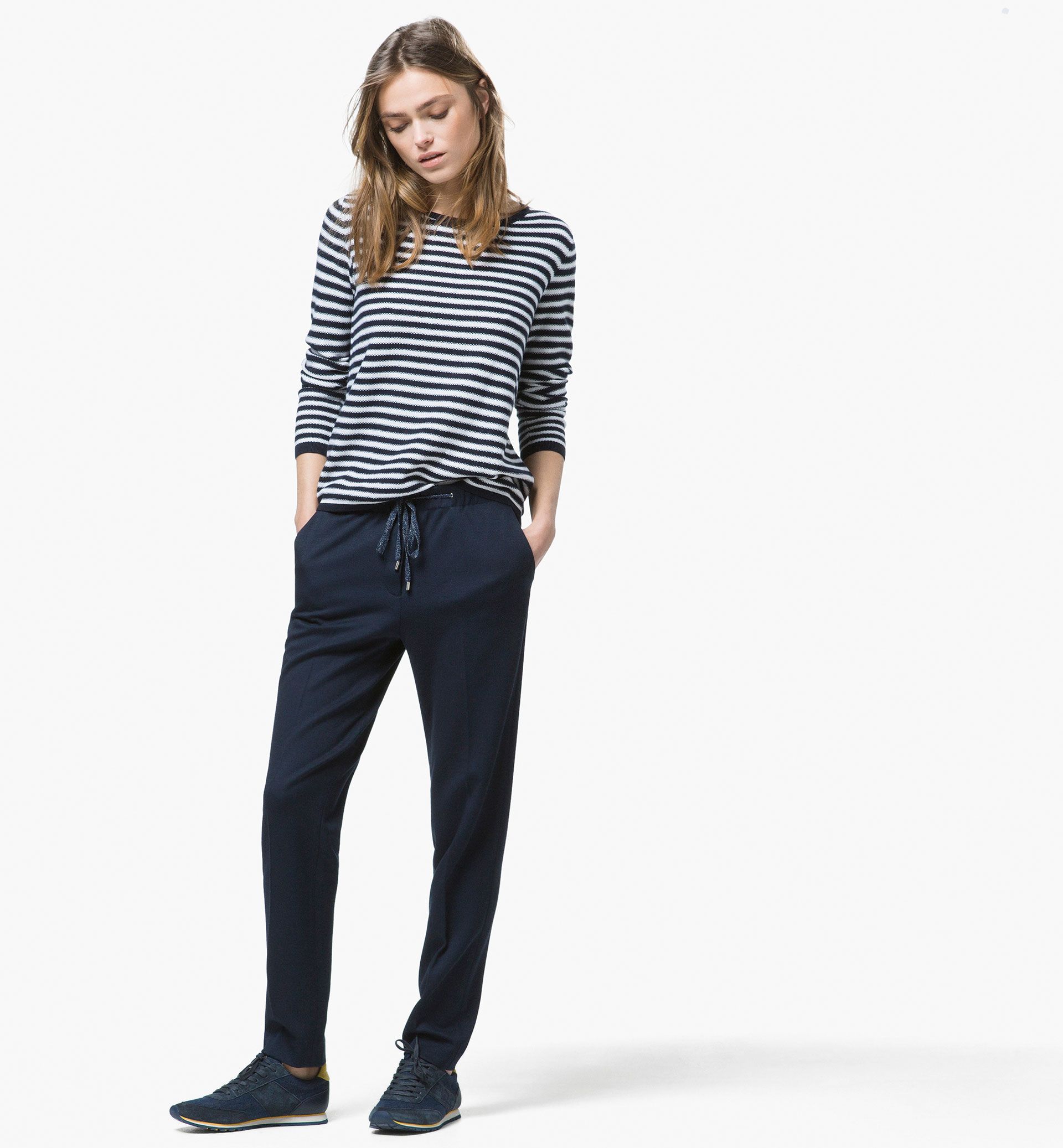 PANTALÓN ESTRUCTURA DIAGONAL Slim Pantalones WOMEN Camisa estructura Slim Fit ADOLFO DOMINGUEZ Woman Spring