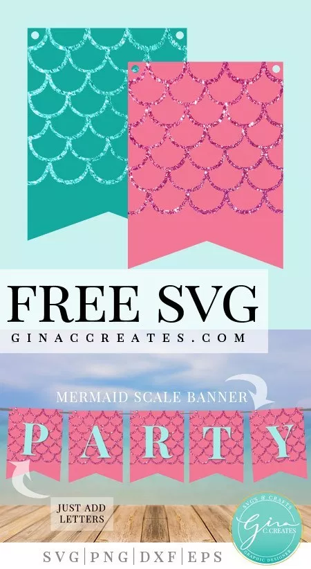 Download Mermaid Scale Party Banner | Party banner, Cricut banner ...