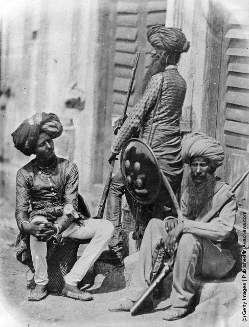 India Cavalry Scouts-9th Hodson/'s Horse in Vraignes France Photo WW I