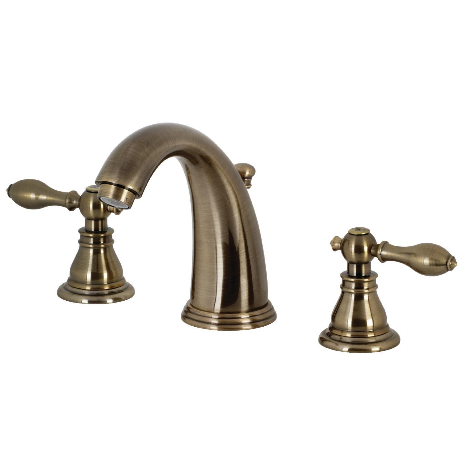 Kingston Brass Kb983aclab American Classic Widespread Bathroom Faucet With Retail Pop Up Antique Brass Kingston Brass Kingston Brass Bathroom Faucets Widespread Bathroom Faucet