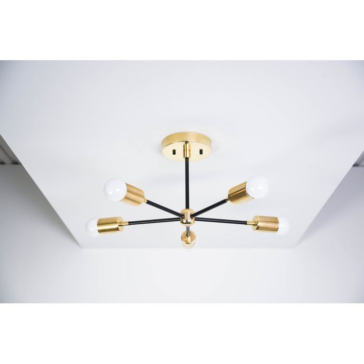 Mid Century 5Light Semi Flush Mount Flush ceiling lights, Flush