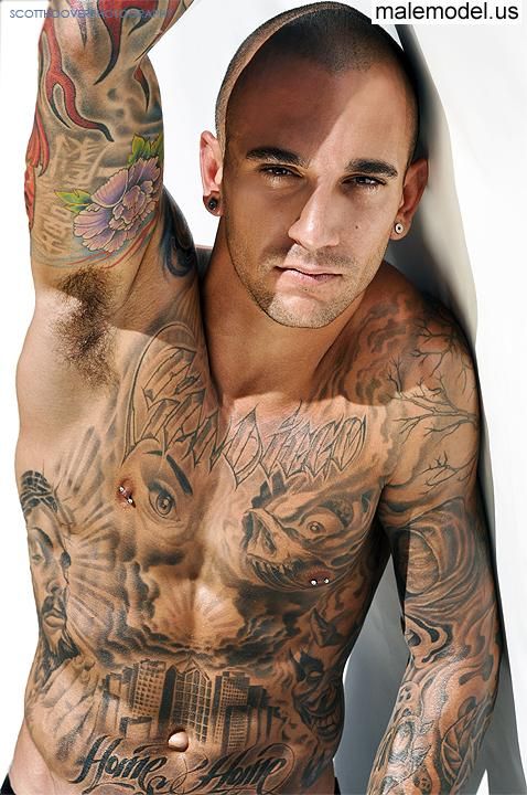 Model Tattoo With Male Celebrity Model Tattoo With Male Celebrity